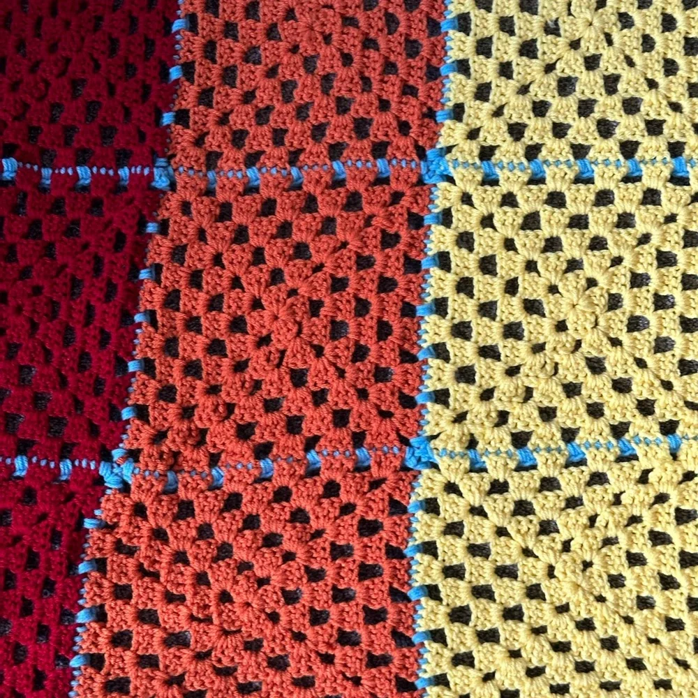 New Handmade Rainbow Crochet Afghan‎